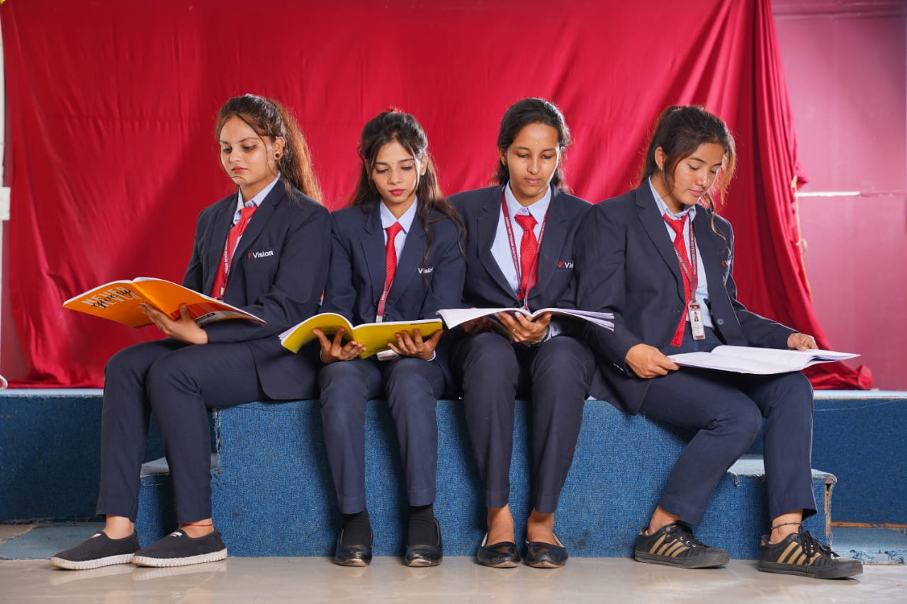 A well-equipped laboratory with students conducting experiments
